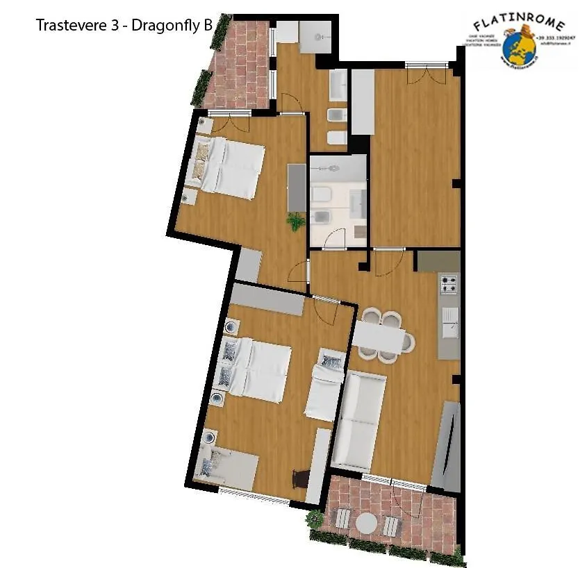 Trastevere 3 Apartments By Flatinrome 0*, Rome